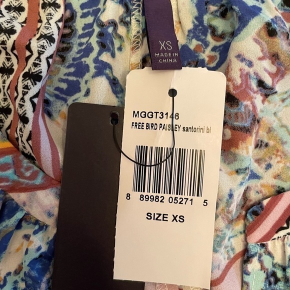 Nydj Peasant Blouse, Free Bird Paisley - Picture 14 of 15